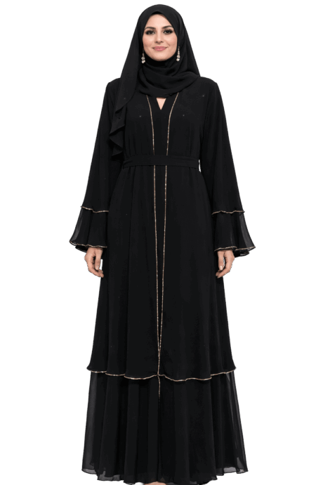Beautiful A-lined buttoned Abaya