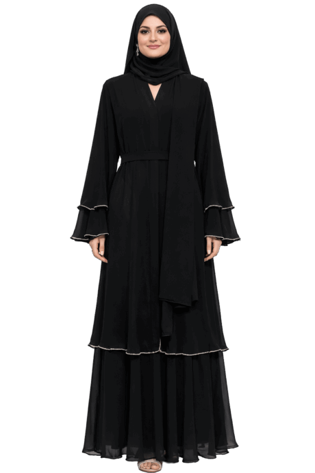Sophisticated A-lined buttoned Abaya