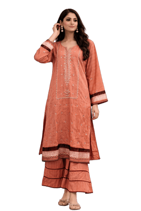 Traditional Indian Elegance in Peach