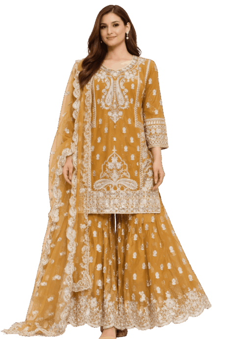 Pakistani Gharara With Embroidery